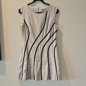 ANTONIO MELANI Cream and Black Mini Dress